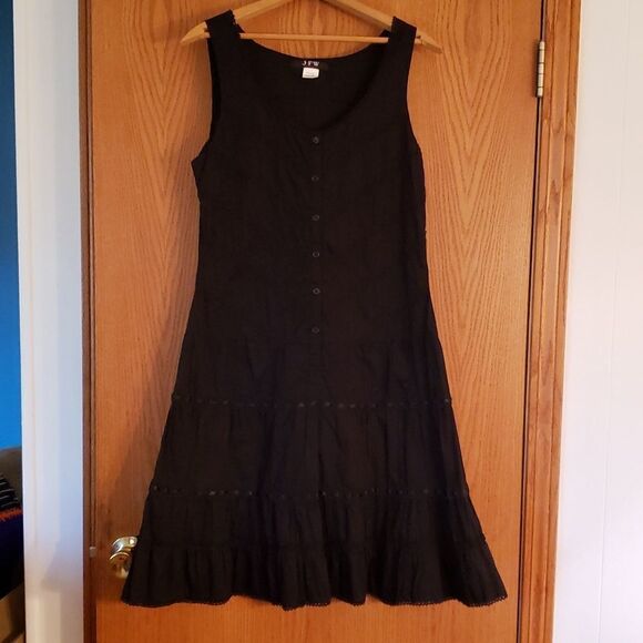 NWOT JFW Just for Wraps Black Boho Sleeveless Dress Jr Sz 9 - Picture 1 of 6